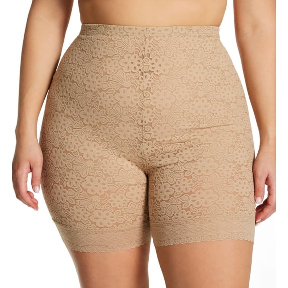 Women's Special Intimates SP3004 Floral Lace Shaping Short (Mocha L)
