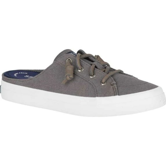 Women's Sperry Top-Sider Crest Vibe Backless Sneaker Grey Canvas 5.5 M