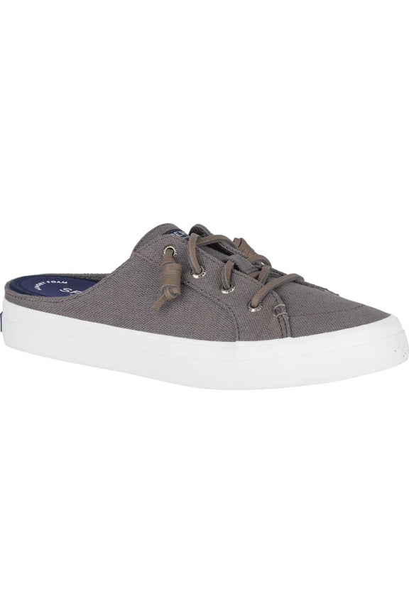 Women's Sperry Top-Sider Crest Vibe Backless Sneaker Grey Canvas 6.5 M