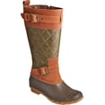 thumbnail image 1 of Women's Sperry Top-Sider Saltwater Buckle Nylon Quilted Tall Duck Boot Olive/Brown Quilted Nylon/Rubber 6.5 M, 1 of 6