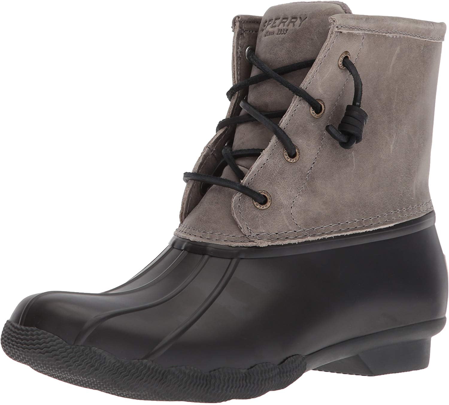 sperry top sider duck boots black