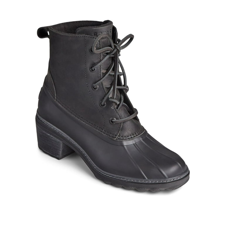 SPERRY SALTWATER HEEL FASHION Winter Boots Black