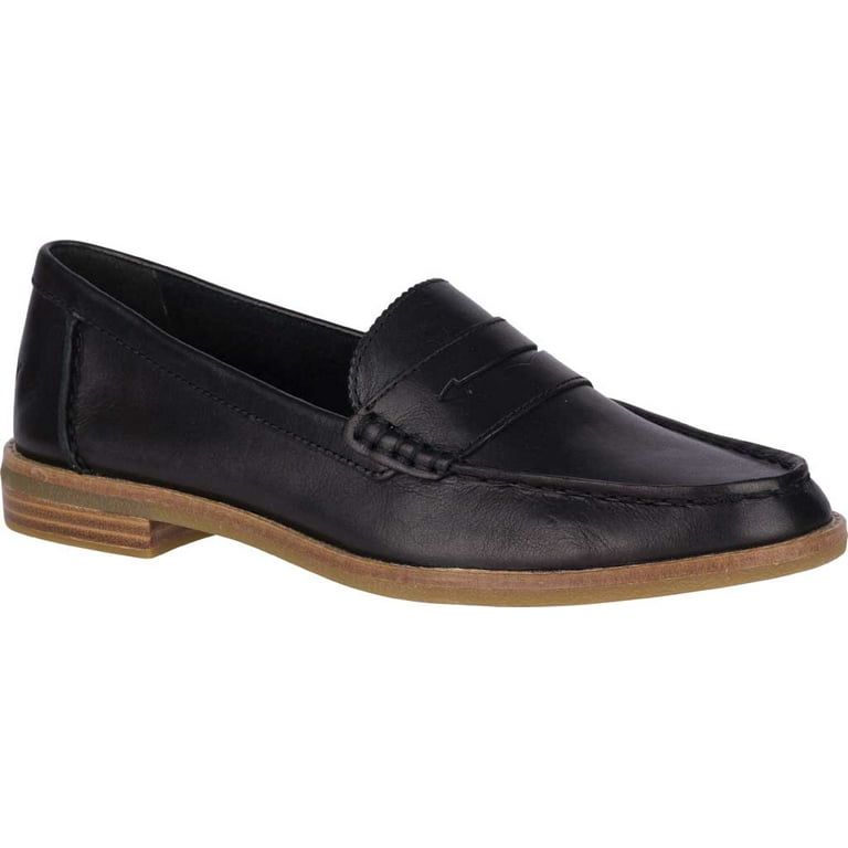 sperry seaport penny loafer black