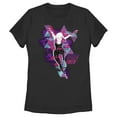thumbnail image 1 of Women's Spider-Man: Across the Spider-Verse Spider Gwen Glitch Graphic Tee Black Large, 1 of 4