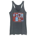 thumbnail image 1 of Women's Spider-Man: Beyond Amazing Mask Squares Racerback Tank Top Navy Blue Heather Large, 1 of 4