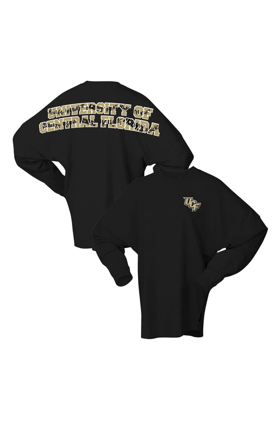 Unisex Spirit Jersey Black UCF Knights Oversized Preppy Long Sleeve T-Shirt