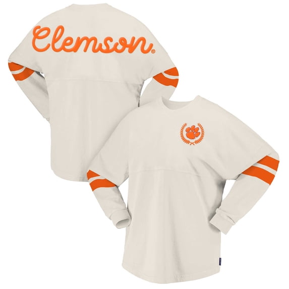 Women's Spirit Jersey Cream Clemson Tigers Oversized T-Shirt