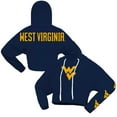 thumbnail image 1 of Women's Spirit Jersey Navy West Virginia Mountaineers Oversized Cropped Pullover Hoodie, 1 of 3