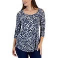 thumbnail image 1 of Women's Splashed Animal-Print Top Intrepid Combo L, 1 of 1