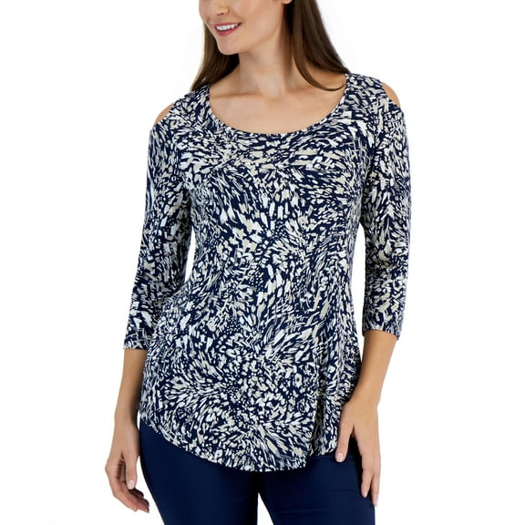Women's Splashed Animal-Print Top Intrepid Combo L