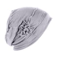 thumbnail image 1 of Women's Splicing Bead Hat, Soft Chemo Cap and Muslim Head Wrap, Comfortable Headwear for Cancer Patients, Daily Wear and Modesty-Gray, 1 of 5