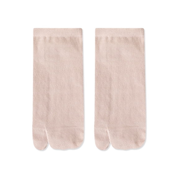 Women's Split Toe Socks, Breathable Thin Cotton Toe Separator Socks with Contoured Heel Design, Bunion Relief Hallux Valgus Correction Socks for Summer Daily Wear Pink
