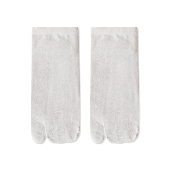 Women's Split Toe Socks, Breathable Thin Cotton Toe Separator Socks with Contoured Heel Design, Bunion Relief Hallux Valgus Correction Socks for Summer Daily Wear Grey