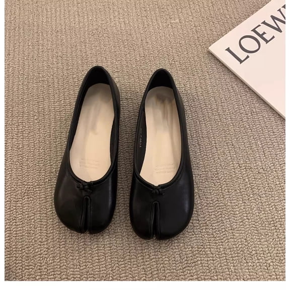 Women's Split Toe Tabi Ballet Flats, Slip‑on Casual Flat Shoes with Flexible Sole and Cushioned Footbed for Daily Wear