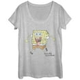 thumbnail image 1 of Women's SpongeBob SquarePants Running Free  Scoop Neck Athletic Heather Medium, 1 of 3