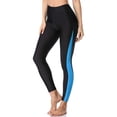 thumbnail image 1 of Women's Sport Legging Color Block High Waisted Fitness Swim Pant, 1 of 4