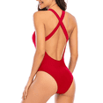 thumbnail image 1 of Women’s Sport One Piece Bathing Suit Crisscross Tummy Control Swimsuits Plus Size Swimwear Slimming, 1 of 6