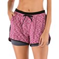 thumbnail image 1 of Women's Sport Shorts Double layer Running Yoga Shorts Quick-Dry Activewear Workout Exercise Athletic Jogging Shorts, 1 of 8