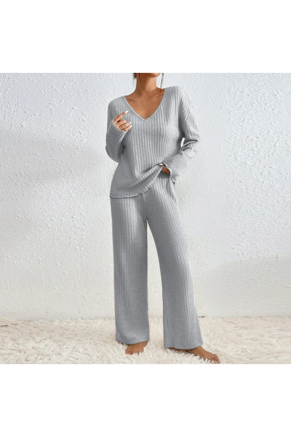 Women's Sport Sweat Suit Set Pullover Solid Round Neck Hoodless Tracksuit