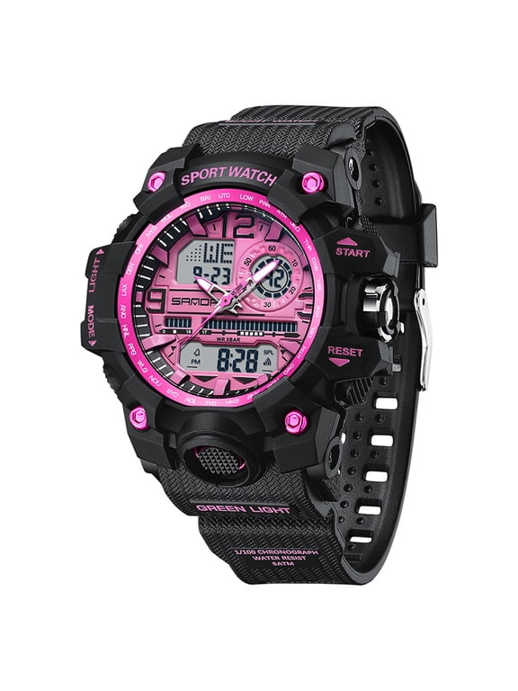 Women's Sport Watch Digital Waterproof Watches Military Watches Analog Outdoor Wrist Watch LED Luminous Alarm Stopwatch Dual Time Wristwatch