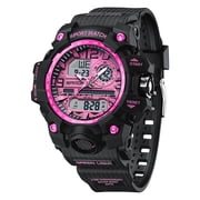 Womens Sport Watch Digital Waterproof Watches Military Watches Analog Outdoor Wrist Watch LED Luminous Alarm Stopwatch Dual Time Wristwatch