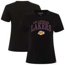 Women's Sportiqe  Black Los Angeles Lakers  Arcadia Boxy T-Shirt
