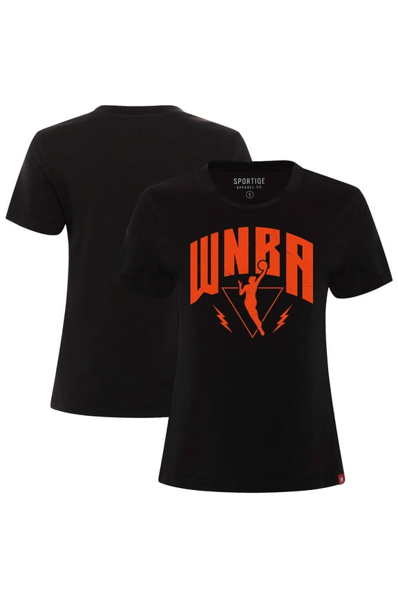 Women's Sportiqe Black WNBA Logowoman Arcadia Premium T-Shirt