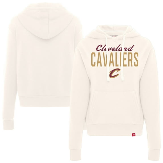 Women's Sportiqe Cream Cleveland Cavaliers Ava Boxy Tri-Blend Pullover Hoodie