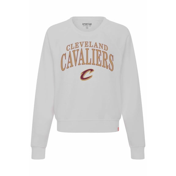 Women's Sportiqe Gray Cleveland Cavaliers Genuine Issue Collection Ashlyn Cropped Sweatshirt
