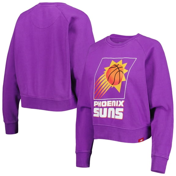 Women's Sportiqe Purple Phoenix Suns Hardwood Classics Ashlyn Raglan Pullover Sweatshirt