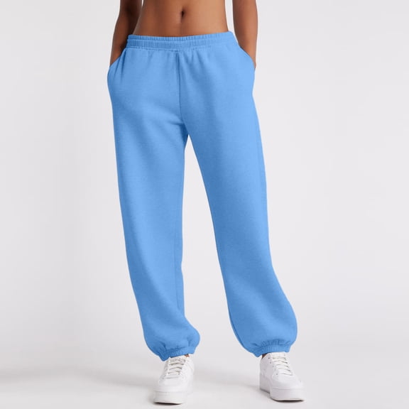 Women's Sports And Casual Pants, Five Pointed Star Elastic Tight Fit, High Waisted And Slightly Flared Pants,Blue,S