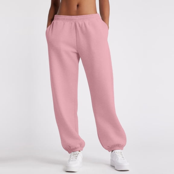Women's Sports And Casual Pants, Five Pointed Star Elastic Tight Fit, High Waisted And Slightly Flared Pants,Pink,S