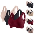 thumbnail image 1 of Women's Sports Bra Everyday Bra Wireless Front Closure Padded Racerback Comfort Breathable Yoga Activewear Daily Lounge | CSEONE,Coffee M, 1 of 8