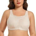 thumbnail image 1 of Women's Sports Bra Full Support High Impact Plus Size Wirefree Non-Padded Full Figure Bra 34D, 1 of 11