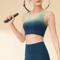 thumbnail image 1 of Women's Sports Bra Gradual Hanging Shockproof Gathering Breathable Sports Bra Sports Bra Green 2XL, 1 of 4