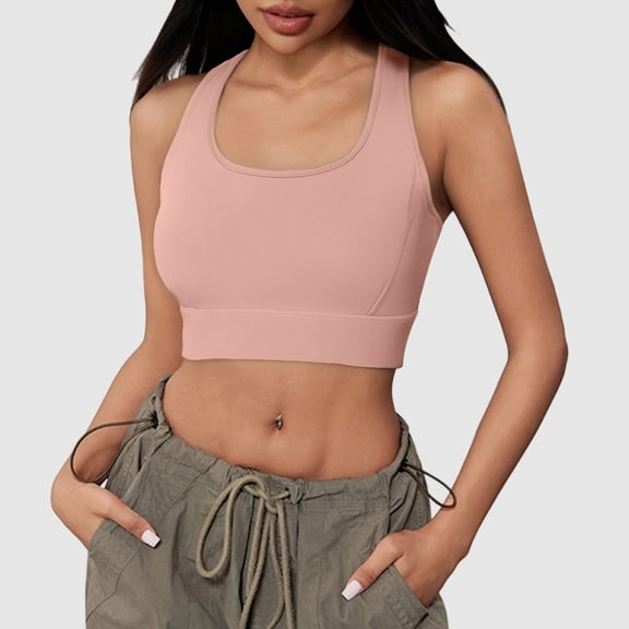 Women's Sports Bra With High Support And Feel Sports Crop Bra Sexy Sports Bra Women Padded Sports Bra Fitness Workout Running Shirts Yoga to Womens Tops Workout Clothes Seamless Sports Bras for Women