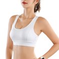 thumbnail image 1 of Women's Sports Bra No Underwire full Coverage Padded with Removable Cups Back Support Mesh Back bra, 1 of 7