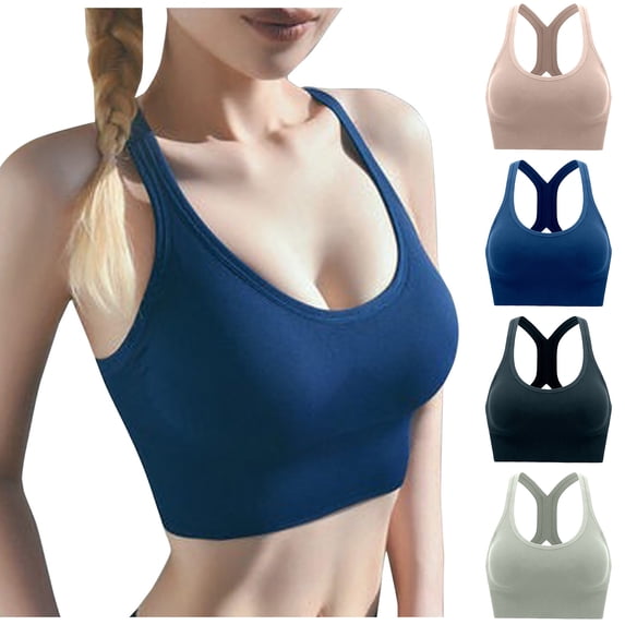 Women's Sports Bra Push Up Running Yoga Bras Comfortable Sports Bras Blue Sports Bra Size S-XL