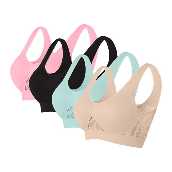 Women's Sports Bra Seamless Sports Bra Wirefree Yoga Bra With Removable Pads Comfortable Bras for Women Multicolor23 5XL