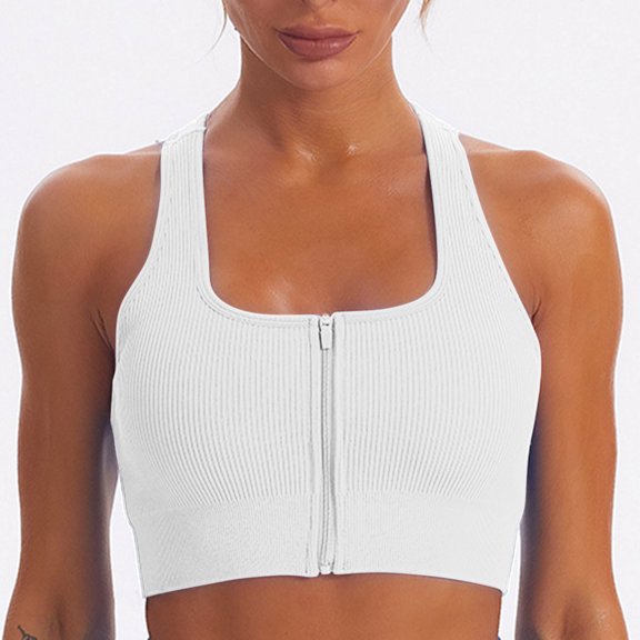 Women's Sports Bra Sports Yoga Bra Beautiful Back Sports Underwear Wearing Fitness Yoga Clothes Bras for Women No Underwire White L