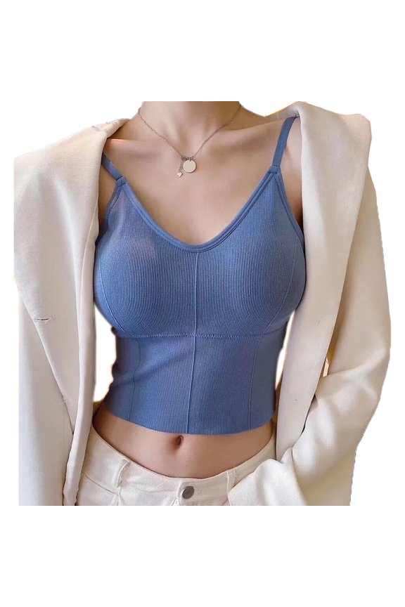 Women's Sports Bra Wirefree Padded Medium Support Yoga Bras Gym Running Workout Tank Tops