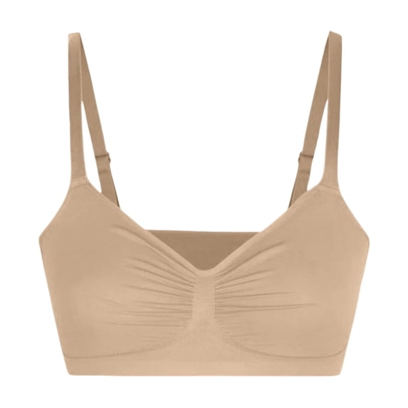 Women's Sports Bra Wireless Sculpt Bra Stretch Comfort Bralettes No Underwire Unlined Cami Bra Seamless Tshirt Bras