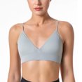 thumbnail image 1 of Women's Sports Bras Comfort Oman Bras With String Quick Dry Shockproof Running Fitness Underwear Wireless Bras for Women Gray M, 1 of 8