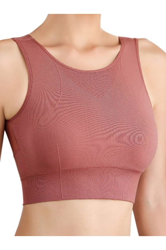 Women's Sports Bras Comfy Soft Padded Wireless Quick Dry Full Coverage T Shirt Bra Active Yoga Fitness Running Bralette for Push Up Medi Support Sleeping with Removable Chest Pad, Full Cup, S-2XL