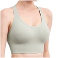 thumbnail image 1 of Women's Sports Bras Large Size Sports Underwear Beautiful Back No Steel Shockproof Bra Vest Type Fitness Bra Sports Bra Green M, 1 of 4