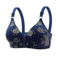 thumbnail image 1 of Women's+Sports+Bras Padded Bra Feature V-Neck No Underwire Bra Style W-240 Blue M, 1 of 2