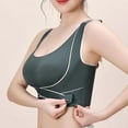 thumbnail image 1 of Women's Sports Bras Plus Size High Impact Full Support Non-padded Wireless Workout Running Exercise Bra Activewear,Green,3XL, 1 of 4