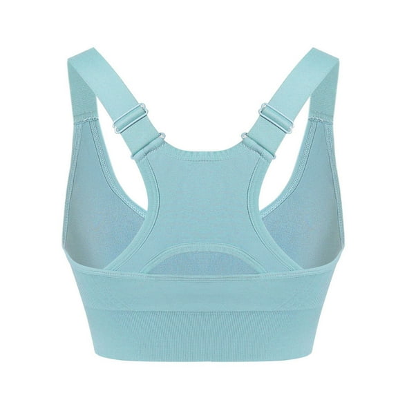 Women's Sports Bras Plus Size Medium Under $10 Solid Color Wireless Back Beauty Gathering Chest Cushion Ventilation Yoga Sports Bra