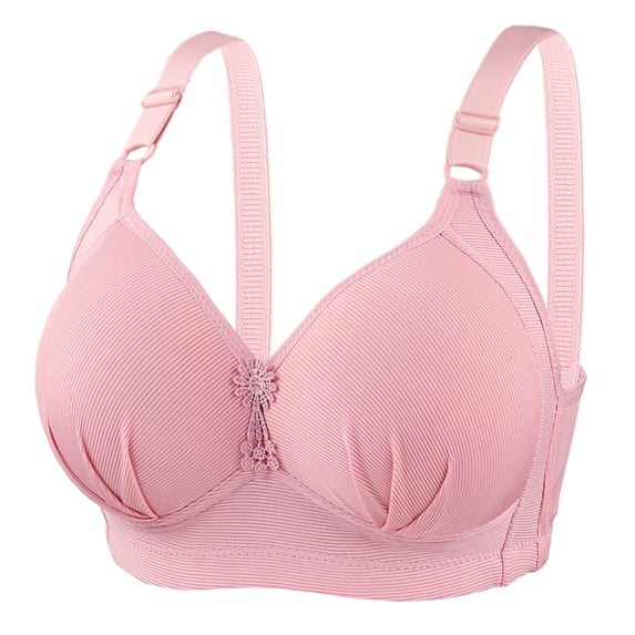 Women's+Sports+Bras Seamless Bra Feature V-Neck No Underwire Bra Style W-924 Pinks M