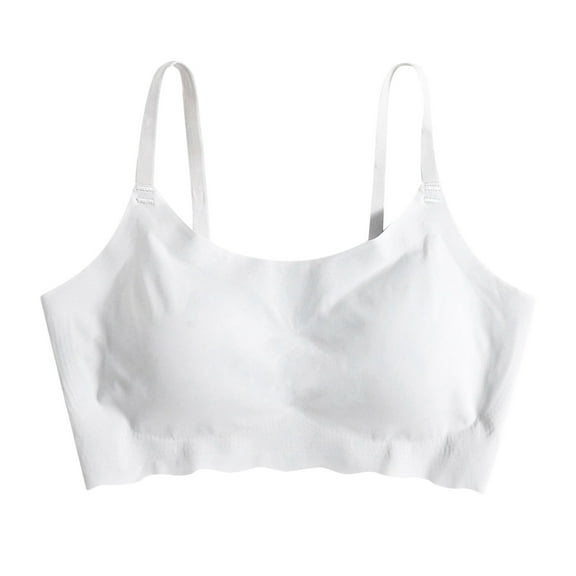 Women's Sports Bras Seamless Bra Feature V-Neck Padded Bra Style W-264 White S